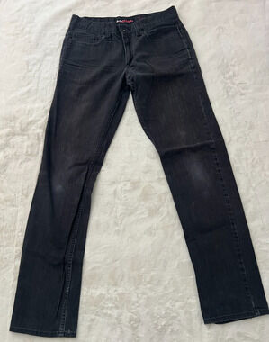 Tony Hawk Mens 30x32 Black Skinny Jeans Stretch Denim Faded Wash
